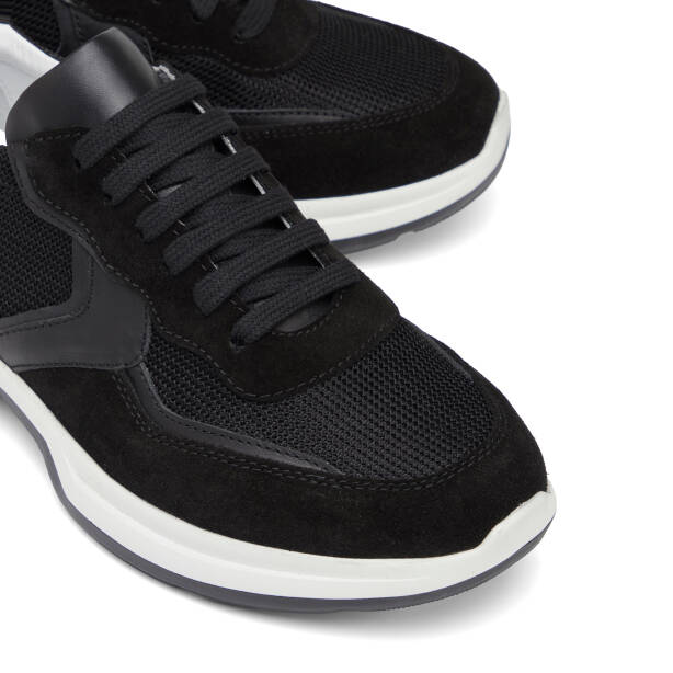 Siyah Hakiki Süet Deri Erkek Sneaker - E26I1AY57695-A01 - 3