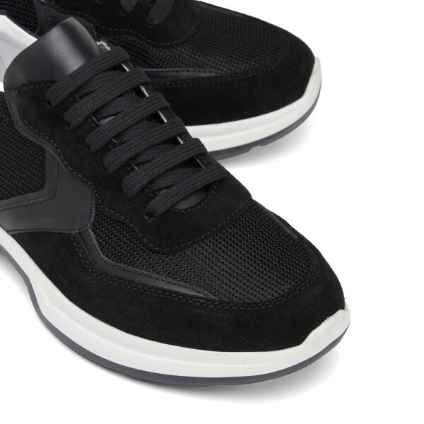 Siyah Hakiki Süet Deri Erkek Sneaker - E26I1AY57695-A01 - 3