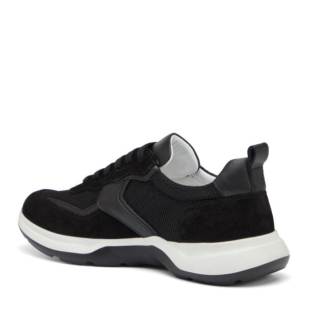Siyah Hakiki Süet Deri Erkek Sneaker - E26I1AY57695-A01 - 4