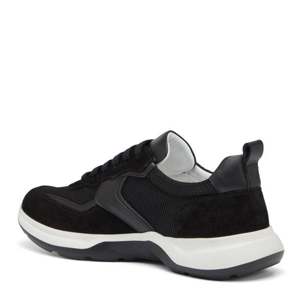 Siyah Hakiki Süet Deri Erkek Sneaker - E26I1AY57695-A01 - 4