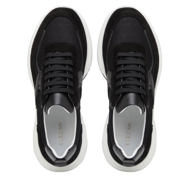 Siyah Hakiki Süet Deri Erkek Sneaker - E26I1AY57695-A01 - 5