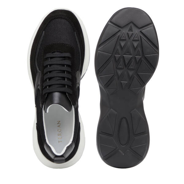 Siyah Hakiki Süet Deri Erkek Sneaker - E26I1AY57695-A01 - 6