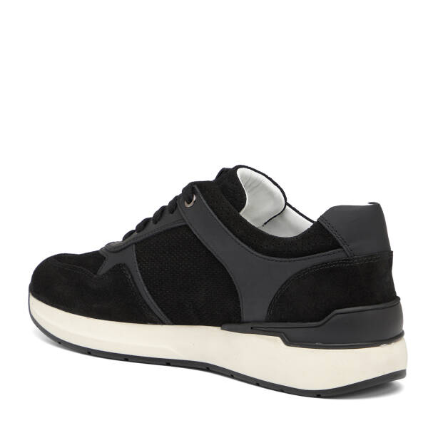 Siyah Hakiki Süet Deri Erkek Sneaker - E26I1AY57696-A01 - 4