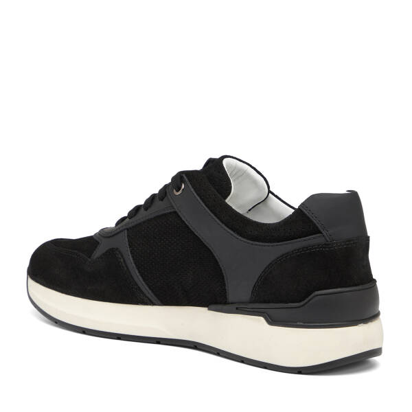 Siyah Hakiki Süet Deri Erkek Sneaker - E26I1AY57696-A01 - 4
