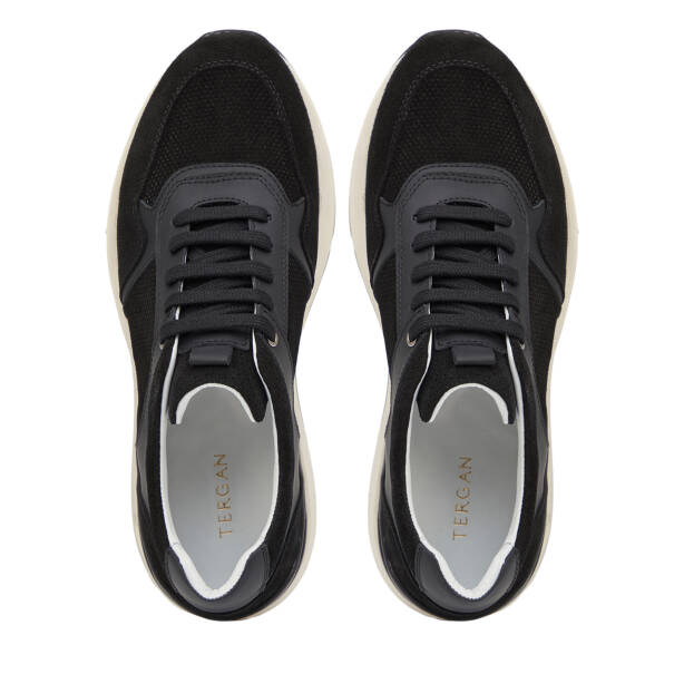 Siyah Hakiki Süet Deri Erkek Sneaker - E26I1AY57696-A01 - 5