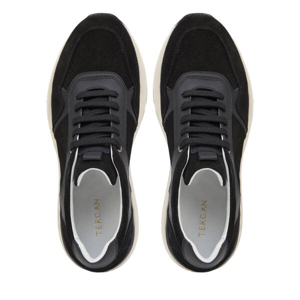 Siyah Hakiki Süet Deri Erkek Sneaker - E26I1AY57696-A01 - 5