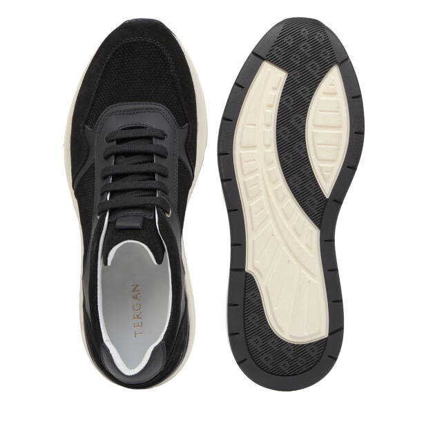 Siyah Hakiki Süet Deri Erkek Sneaker - E26I1AY57696-A01 - 6