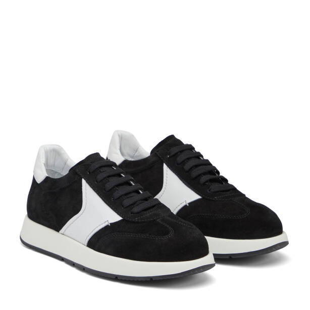 Siyah Hakiki Süet Deri Erkek Sneaker - E26I1AY57697-A01 - 2