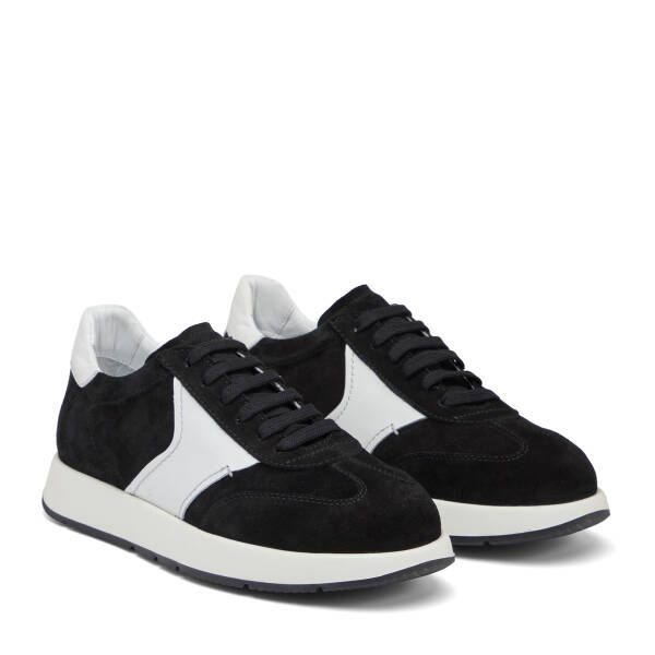 Siyah Hakiki Süet Deri Erkek Sneaker - E26I1AY57697-A01 - 2