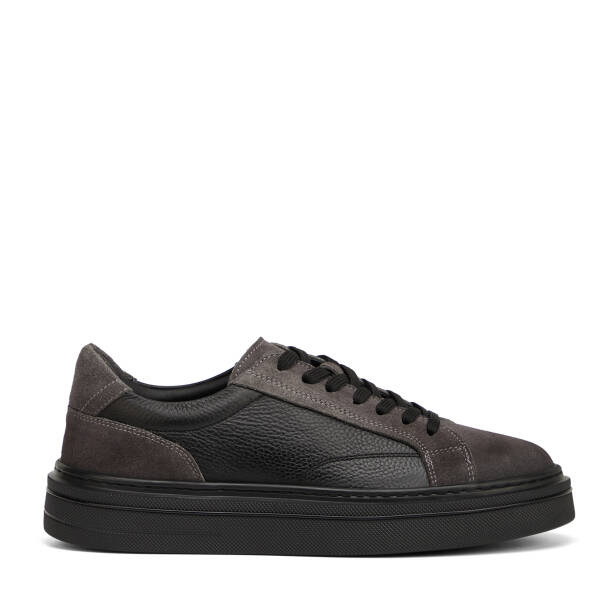 Siyah Hakiki Süet Deri Erkek Sneaker - E26I1AY57754-V2U 