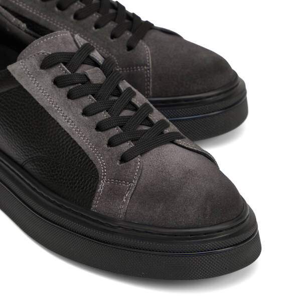 Siyah Hakiki Süet Deri Erkek Sneaker - E26I1AY57754-V2U - 3