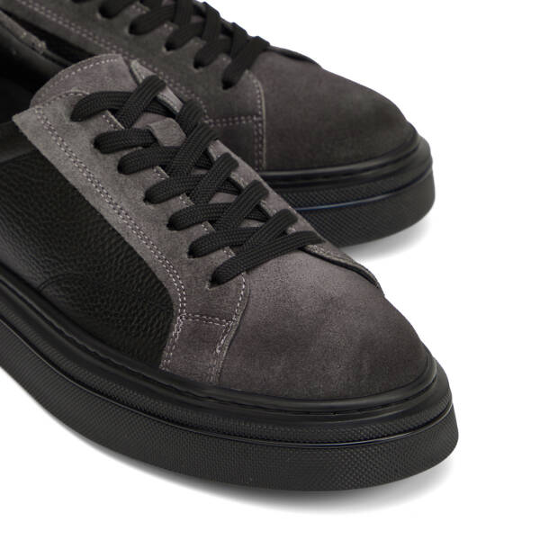 Siyah Hakiki Süet Deri Erkek Sneaker - E26I1AY57754-V2U - 3