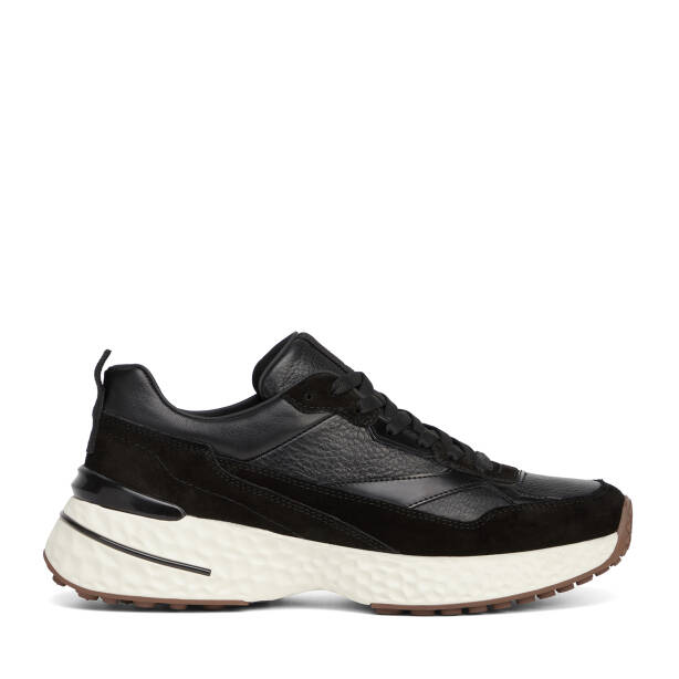 Siyah Hakiki Süet Deri Erkek Sneaker - E26S1AY57829-W19 - 1