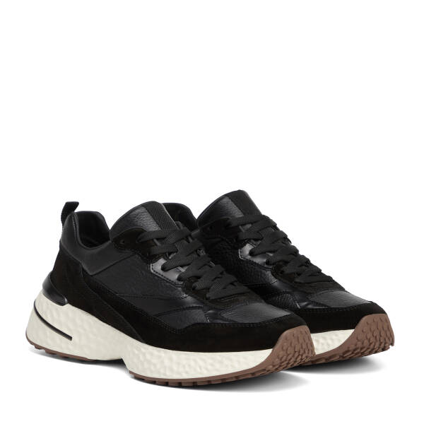 Siyah Hakiki Süet Deri Erkek Sneaker - E26S1AY57829-W19 - 2