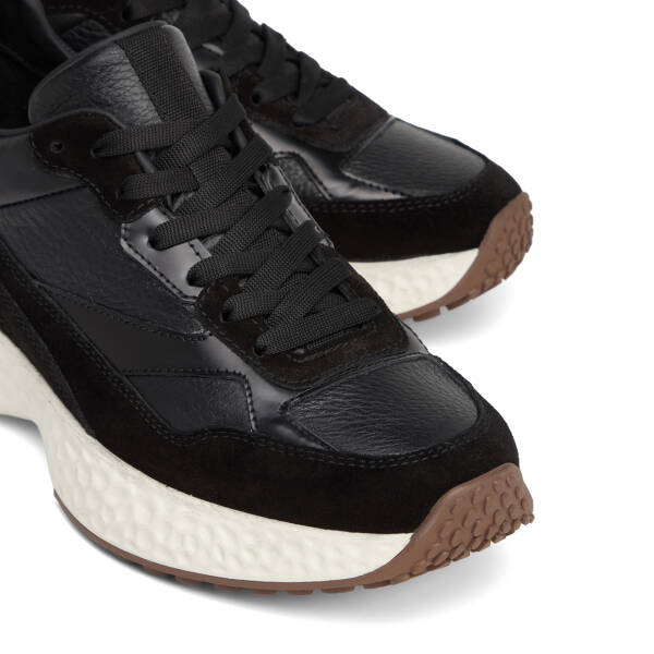 Siyah Hakiki Süet Deri Erkek Sneaker - E26S1AY57829-W19 - 3