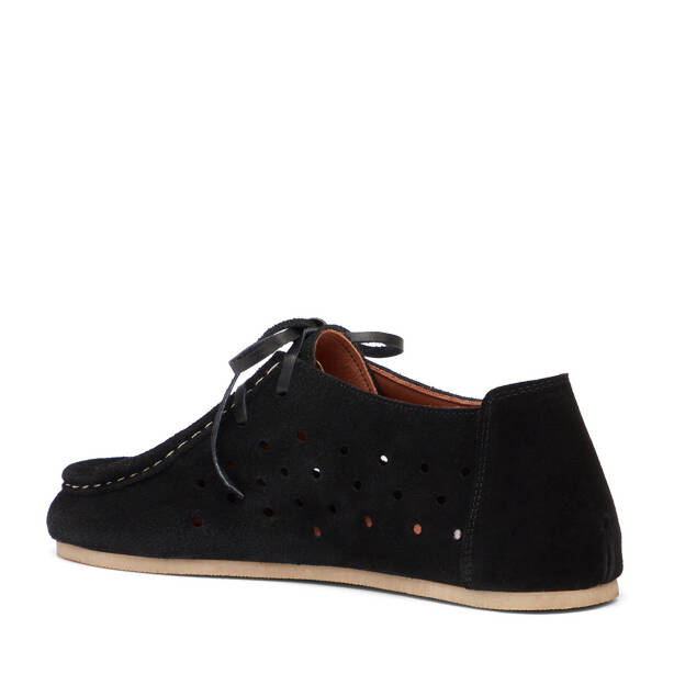 Siyah Hakiki Süet Deri Kadın Casual Ayakkabı - K26I1AY68417-A01 - 4