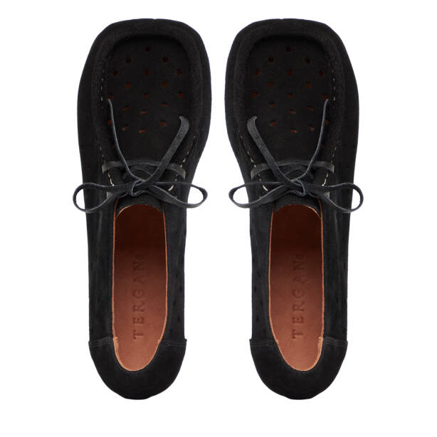 Siyah Hakiki Süet Deri Kadın Casual Ayakkabı - K26I1AY68417-A01 - 5