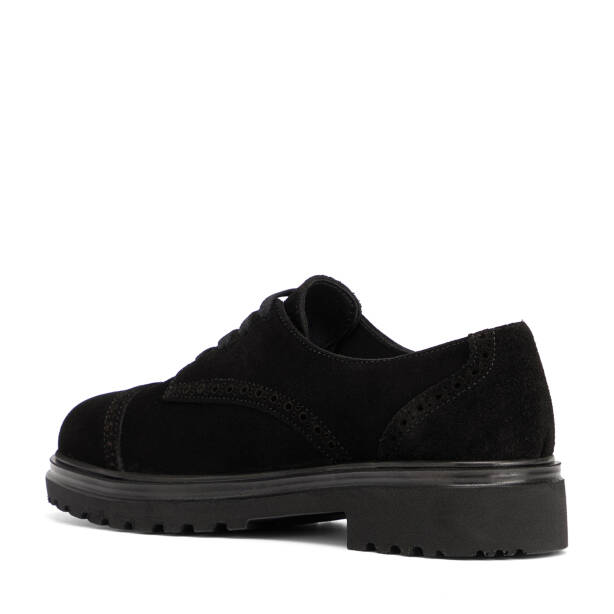 Siyah Hakiki Süet Deri Kadın Casual Ayakkabı - K26S1AY68803-A01 - 4