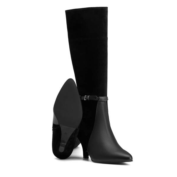 Siyah Hakiki Süet Deri Kadın Çizme - K26K1CM68717-F49 - 4