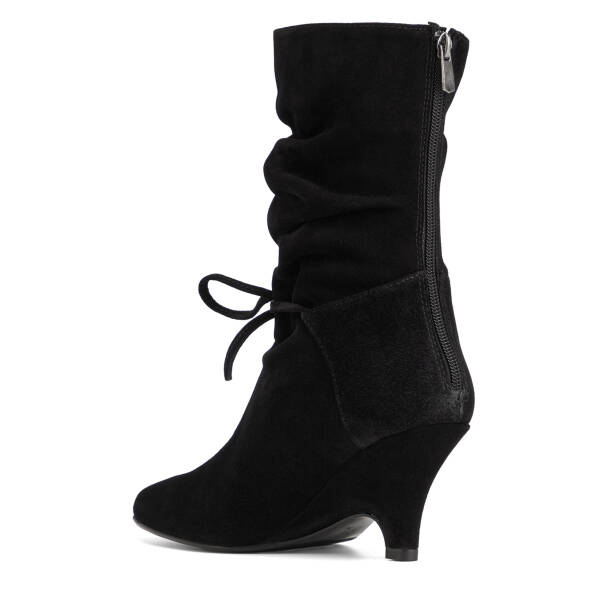 Siyah Hakiki Süet Deri Kadın Çizme - K26K1CM68718-A01 - 3
