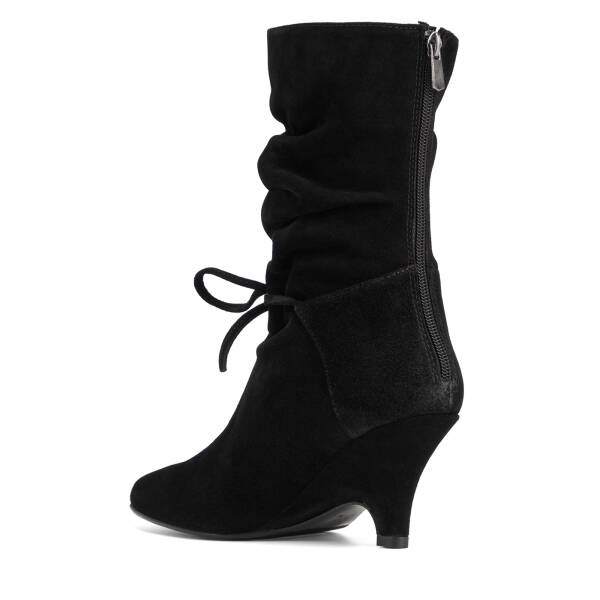 Siyah Hakiki Süet Deri Kadın Çizme - K26K1CM68718-A01 - 3