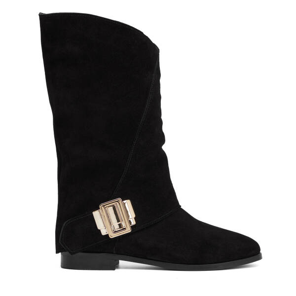 Siyah Hakiki Süet Deri Kadın Çizme - K26K1CM68762-A01 - 1
