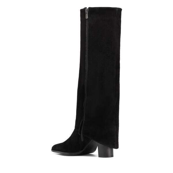 Siyah Hakiki Süet Deri Kadın Çizme - K26K1CM68765-A01 - 3