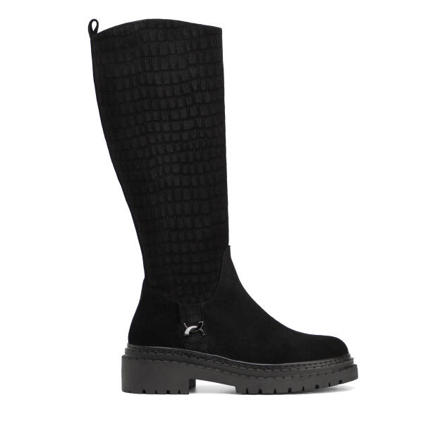 Siyah Hakiki Süet Deri Kadın Çizme - K26K1CM68891-A01 - 1