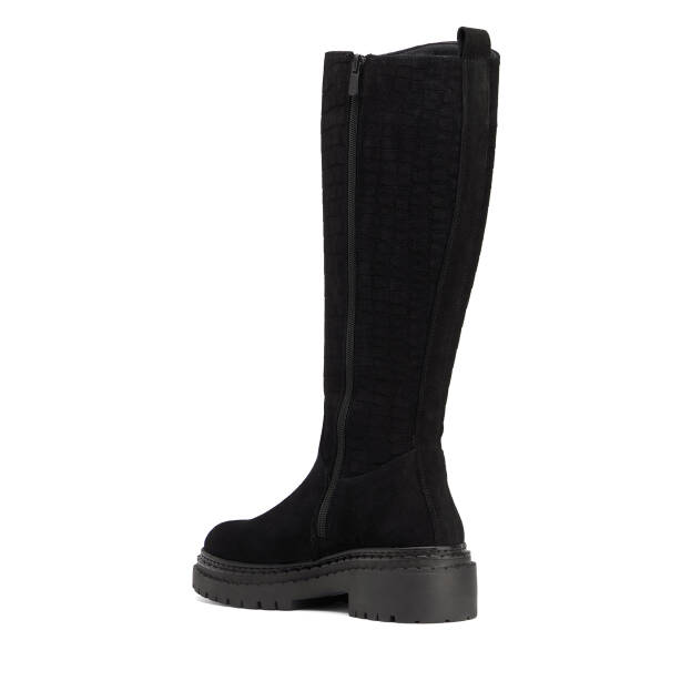 Siyah Hakiki Süet Deri Kadın Çizme - K26K1CM68891-A01 - 3