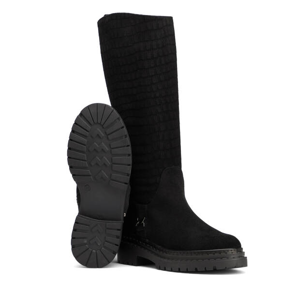 Siyah Hakiki Süet Deri Kadın Çizme - K26K1CM68891-A01 - 4