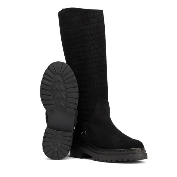 Siyah Hakiki Süet Deri Kadın Çizme - K26K1CM68891-A01 - 4