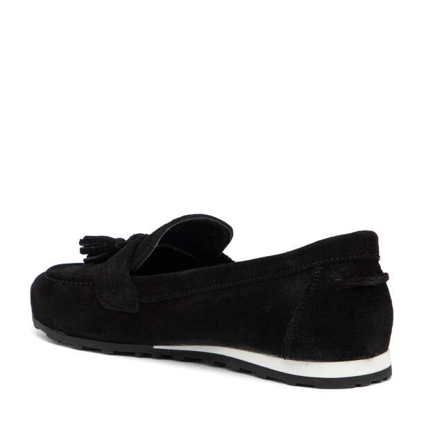 Siyah Hakiki Süet Deri Kadın Loafer - K25I1AY68064-A01 - 4