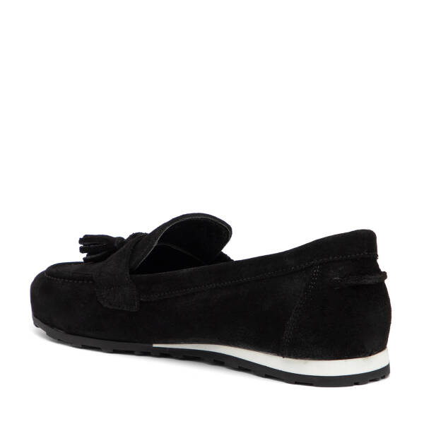 Siyah Hakiki Süet Deri Kadın Loafer - K25I1AY68064-A01 - 4