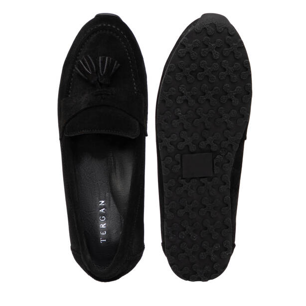 Siyah Hakiki Süet Deri Kadın Loafer - K25I1AY68064-A01 - 6