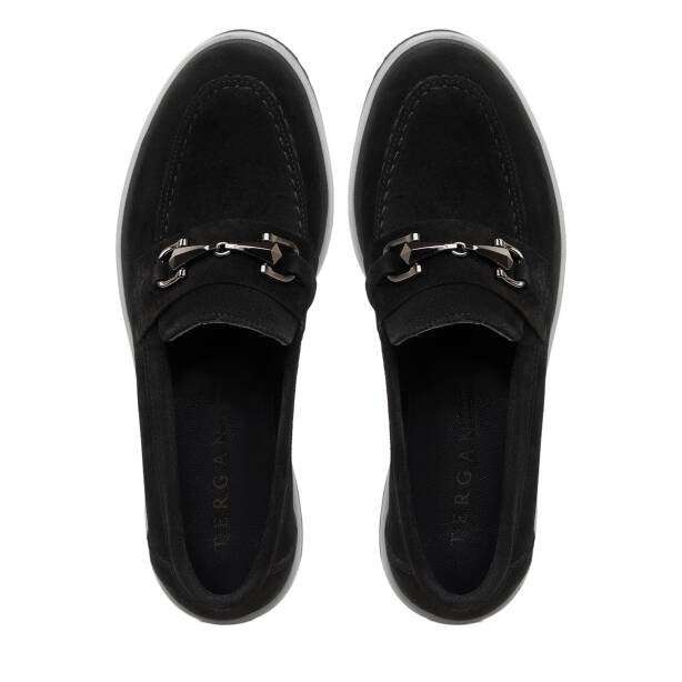 Siyah Hakiki Süet Deri Kadın Loafer - K26I1AY68413-A01 - 5