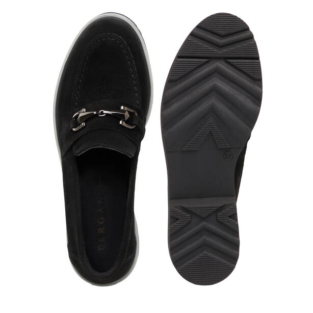 Siyah Hakiki Süet Deri Kadın Loafer - K26I1AY68413-A01 - 6