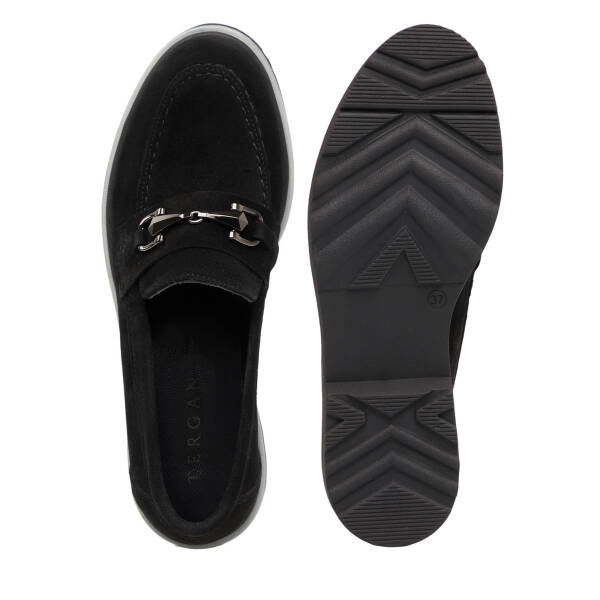 Siyah Hakiki Süet Deri Kadın Loafer - K26I1AY68413-A01 - 6