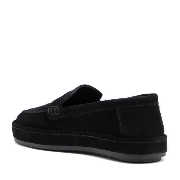 Siyah Hakiki Süet Deri Kadın Loafer - K26I1AY68527-A01 - 4