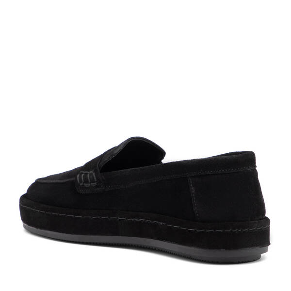 Siyah Hakiki Süet Deri Kadın Loafer - K26I1AY68527-A01 - 4