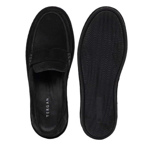 Siyah Hakiki Süet Deri Kadın Loafer - K26I1AY68527-A01 - 6