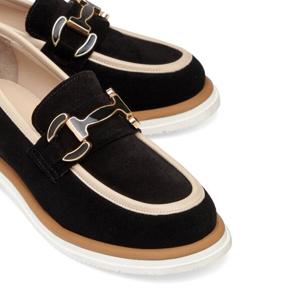 Siyah Hakiki Süet Deri Kadın Loafer - K26I1AY68569-A01 - 3