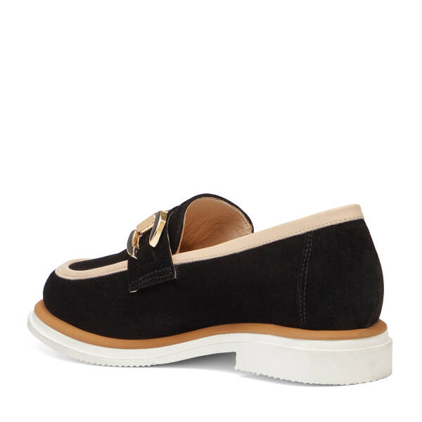 Siyah Hakiki Süet Deri Kadın Loafer - K26I1AY68569-A01 - 4