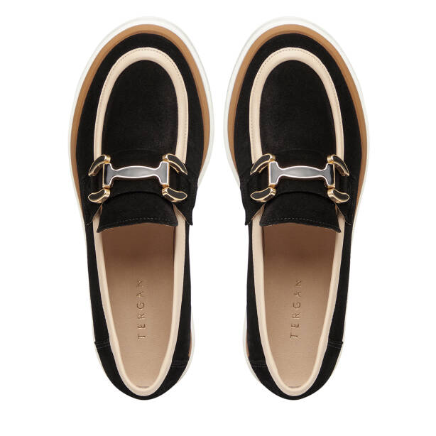 Siyah Hakiki Süet Deri Kadın Loafer - K26I1AY68569-A01 - 5