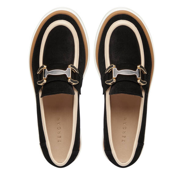 Siyah Hakiki Süet Deri Kadın Loafer - K26I1AY68569-A01 - 5