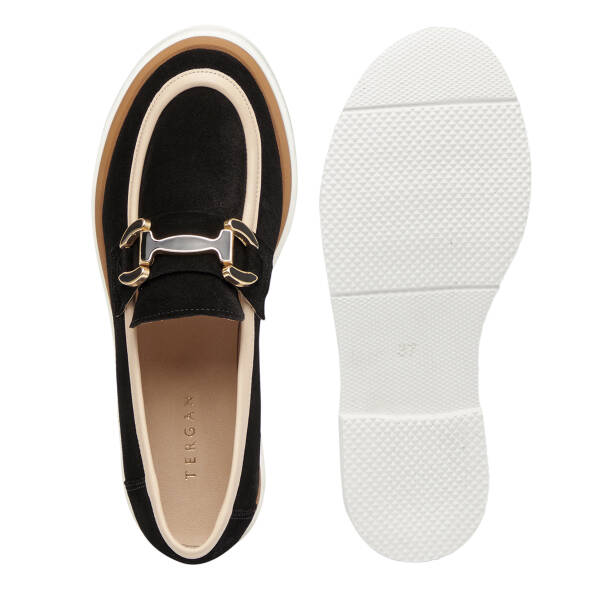 Siyah Hakiki Süet Deri Kadın Loafer - K26I1AY68569-A01 - 6