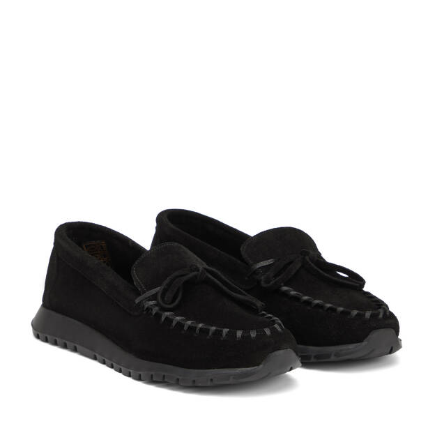Siyah Hakiki Süet Deri Kadın Loafer - K26I1AY68653-A01 - 2