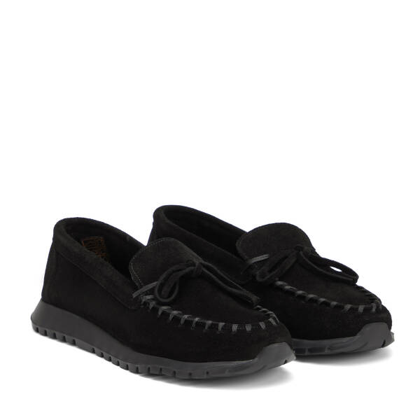 Siyah Hakiki Süet Deri Kadın Loafer - K26I1AY68653-A01 - 2