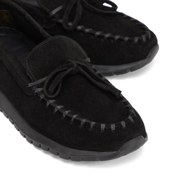 Siyah Hakiki Süet Deri Kadın Loafer - K26I1AY68653-A01 - 3