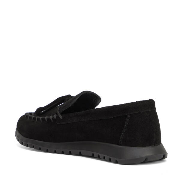 Siyah Hakiki Süet Deri Kadın Loafer - K26I1AY68653-A01 - 4