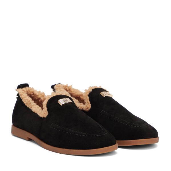 Siyah Hakiki Süet Deri Kadın Loafer - K26K1AY68833-A01 - 2